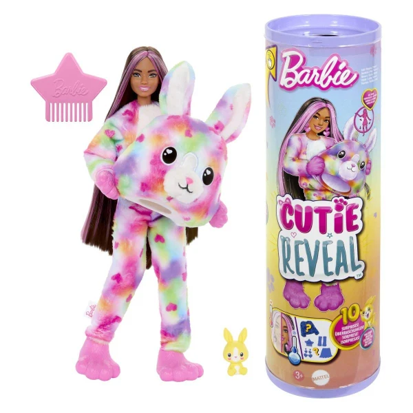 Кукла Barbie Cutie Reveal Color Dream, избор на животно — Зајаче — главен приказ на моделот