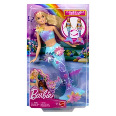 Кукла Barbie Flower Magic сирена со цветови — главен приказ на моделот