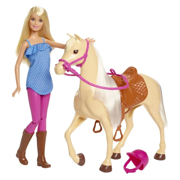 Кукла Barbie со коњ, седло и кацига — дополнителен приказ 2