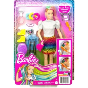 Кукла Barbie Leopard Rainbow Hair со додатоци — дополнителен приказ 2
