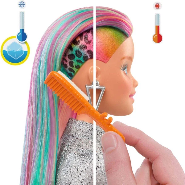 Кукла Barbie Leopard Rainbow Hair со додатоци — дополнителен приказ 7