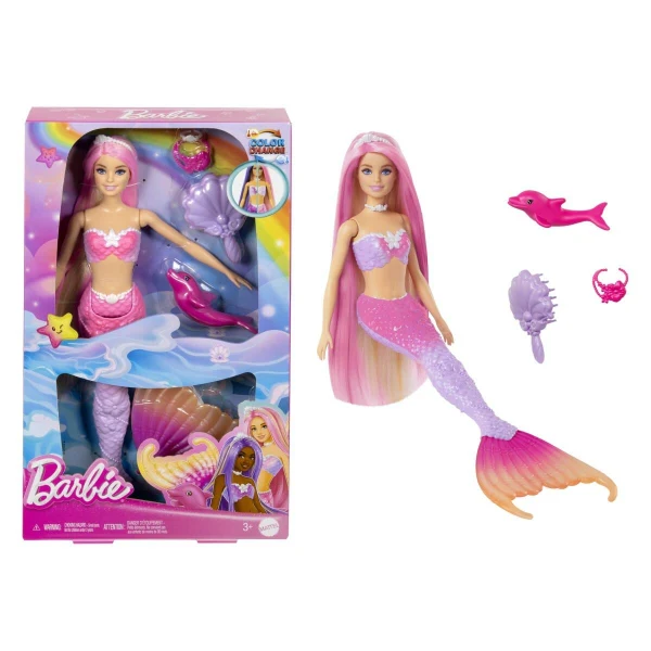 Кукла Barbie сирена што менува боја — дополнителен приказ 5