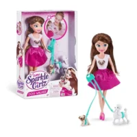 kukla so kuchence i povodnik – Kukla so kuchence i povodnik Sparkle Girlz 27 sm