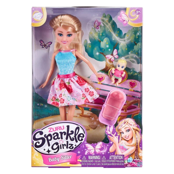 Кукла Sparkle Girlz Baby Sitter со бебе — главен приказ на моделот