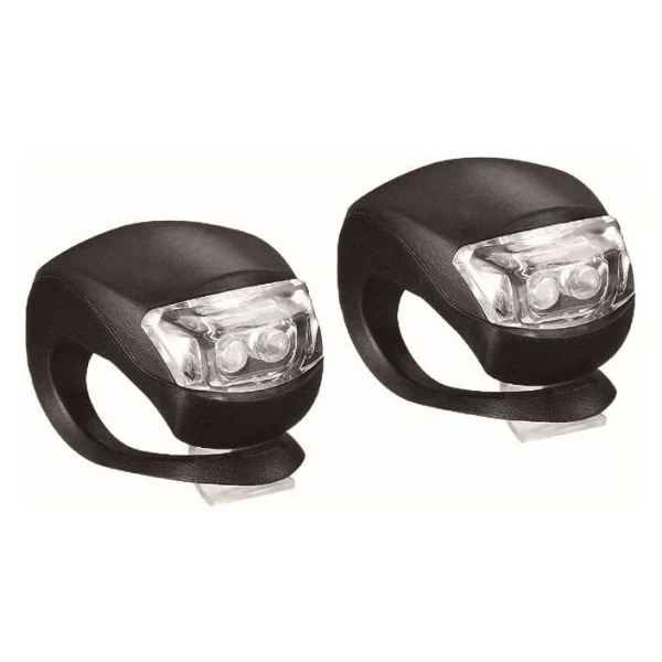 LED svetla za kolichka FreeON vo crna boja, 2 parchinja