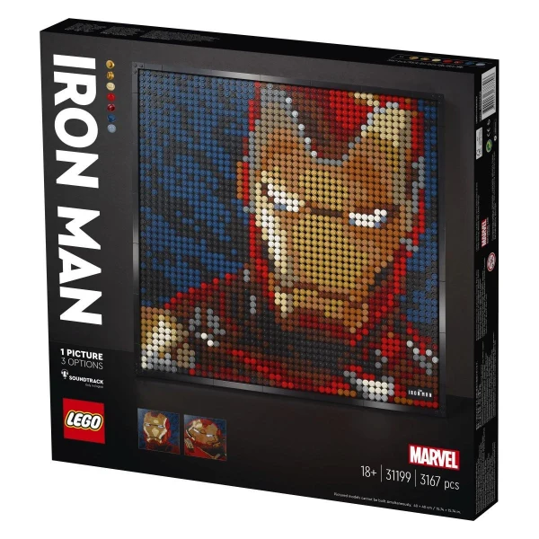 LEGO Art 31199 Iron Man od Marvel Studios slika od kocki za zid