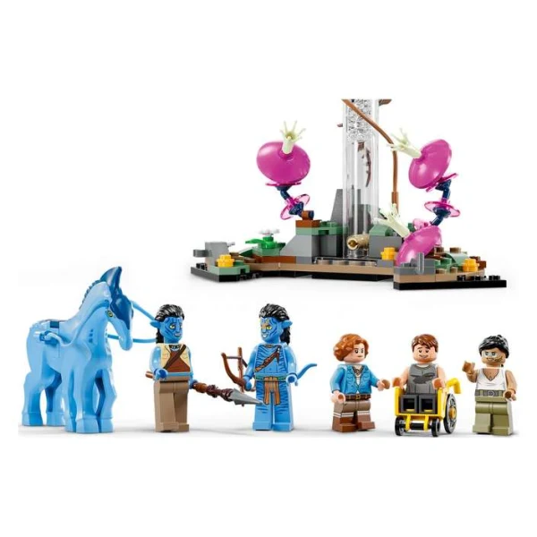 LEGO Avatar 75573 – minifiguri so konj i cvetna scena na Pandora