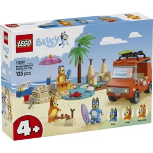 LEGO Bluey 11202 plazha i semejno patuvanje so Bluey