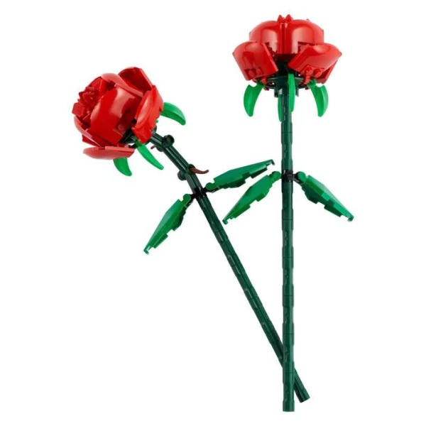 LEGO Botanicals 40460 – dve sostaveni rozi so zeleni stebla