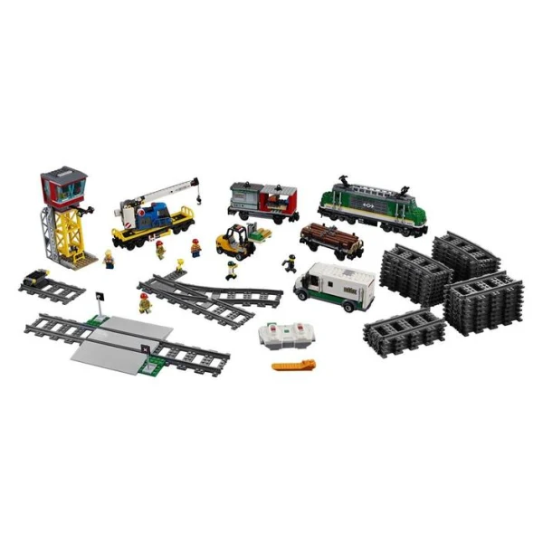 LEGO City 60198 – lokomotiva, vagoni, shini i dodatoci