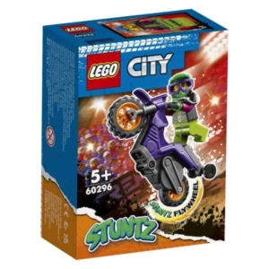 LEGO City 60296 kaskaderski motor za vozenje na zadno trkalo