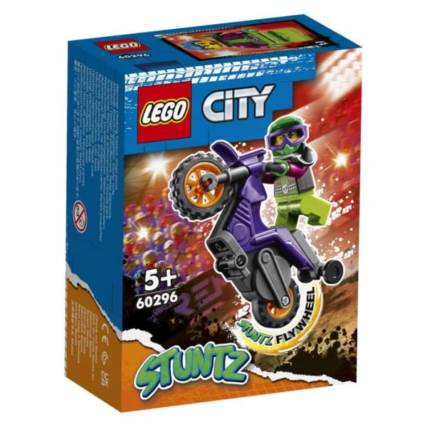 LEGO City 60296 kaskaderski motor za vozenje na zadno trkalo