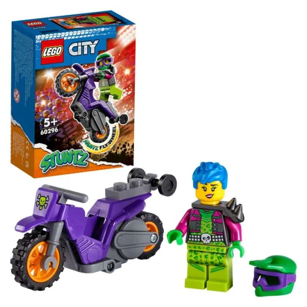 LEGO City 60296 – kutija so motorot i minifigurata Raze