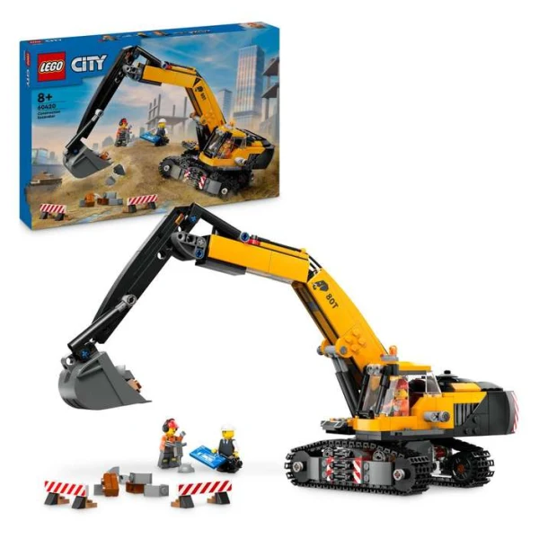 LEGO City 60420 – kutija i sostaveniot bager