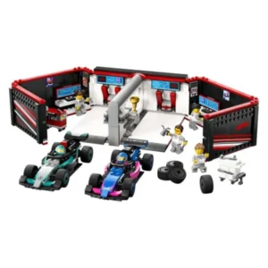 LEGO City 60444 – sostavena F1 garazha so dva bolida