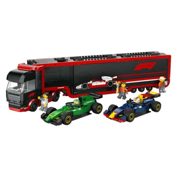 LEGO City 60445 – sostaven kamion so dva F1 avtomobila