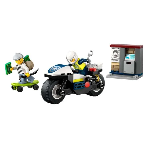 LEGO City 60455 – policiski motor, skejtbord i bankomat