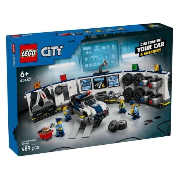 LEGO City 60457 policiska garazha za prilagoduvanje na avtomobil