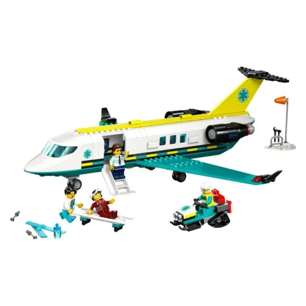 LEGO City 60465 – sostaven avion so skali i motorna sanka