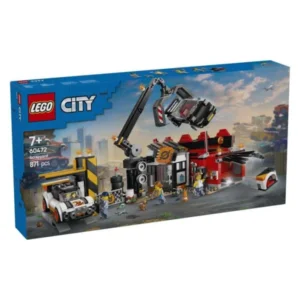 LEGO City 60472 avtootpad so kran, drobilka i dva avtomobili