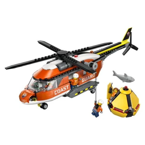 LEGO City 60503 – helikopterot so kapsula za spasuvanje i ajkula