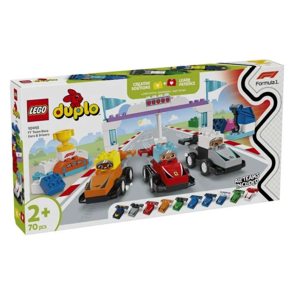 LEGO DUPLO 10445 F1 trkachki avtomobili i vozachi