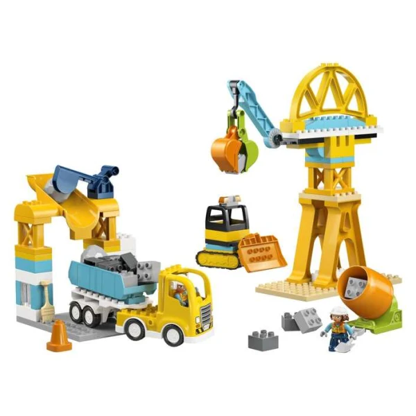LEGO DUPLO 10476 – sostaveno gradilishte so kran i vozila