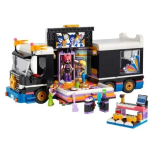 LEGO Friends 42619 – sostaven avtobus za turneja so otvoreni strani