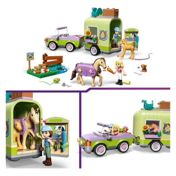 LEGO Friends 42695 – vnatreshnost na prikolkata i avtomobil