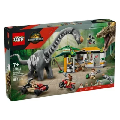 LEGO Jurassic World 76973 misija za sledenje na raptor i titanozaurus