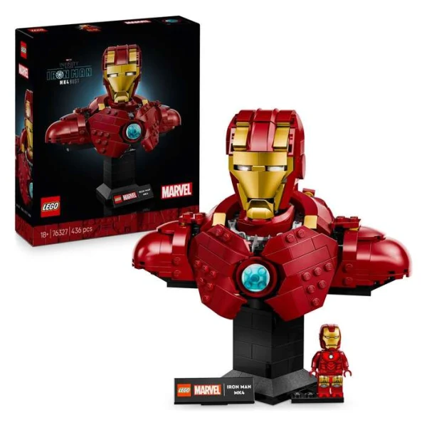 LEGO Marvel 76327 – кутија и составена биста
