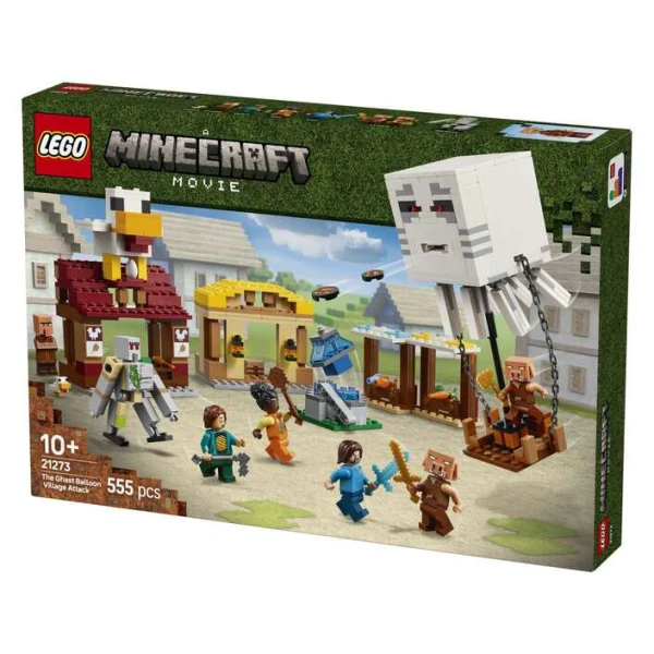 LEGO Minecraft 21273 napad na balonot Ghast vrz seloto