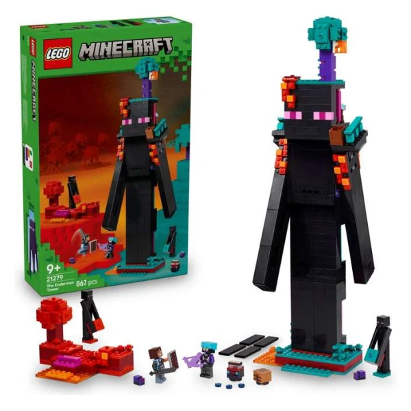 LEGO Minecraft 21279 – kutija i sostavena kula so figurite
