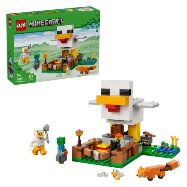 LEGO Minecraft 21585 – kutija i sostavena farma
