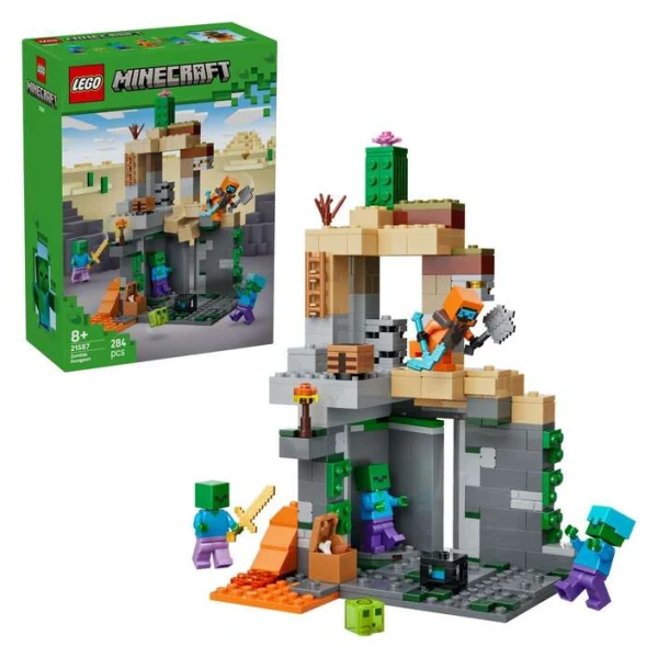 LEGO Minecraft 21587 – kutija i sostavena temnica