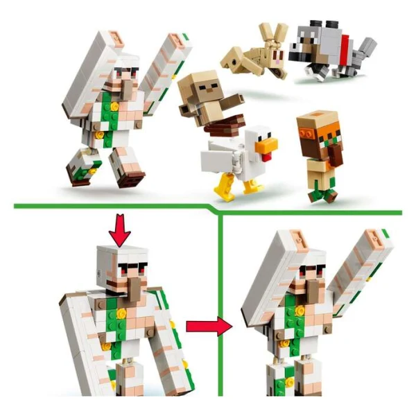 LEGO Minecraft 21592 – funkcija na zamavnuvanje na zhelezniot golem