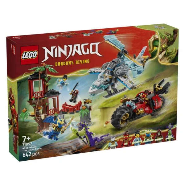 LEGO NINJAGO 71857 bitka za kukjata na drvoto so nindzha vozila