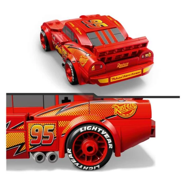 LEGO Speed Champions 77255 – detali na zadnoto krilo i gumite