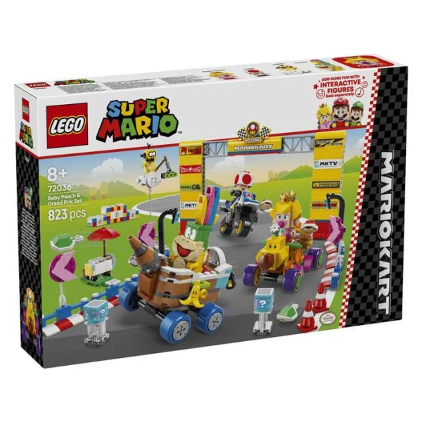 LEGO Super Mario 72036 Mario Kart Baby Peach i set za Gran pri