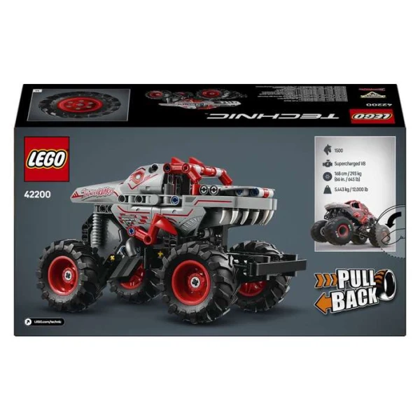 LEGO Technic 42200 – zadna strana na kutijata