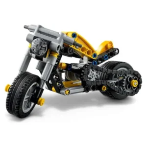 LEGO Technic 42225 – sostaven zholt motocikl od strana