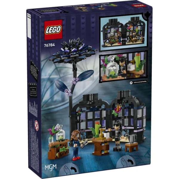LEGO Wednesday 76784 – zadna strana na kutijata so otvorena vaza