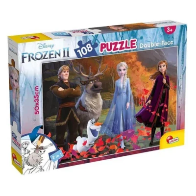 Двострана сложувалка Lisciani Frozen II, 108 делови