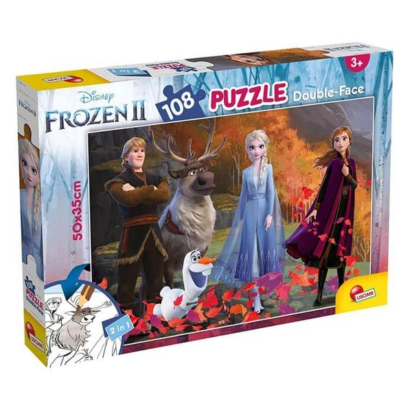 Двострана сложувалка Lisciani Frozen II, 108 делови