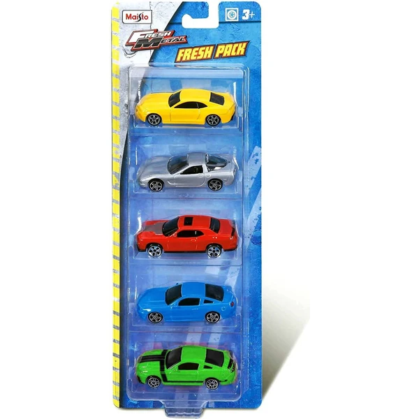 Комплет Maisto со 5 автомобили, 1:64 – Сет со жолто возило