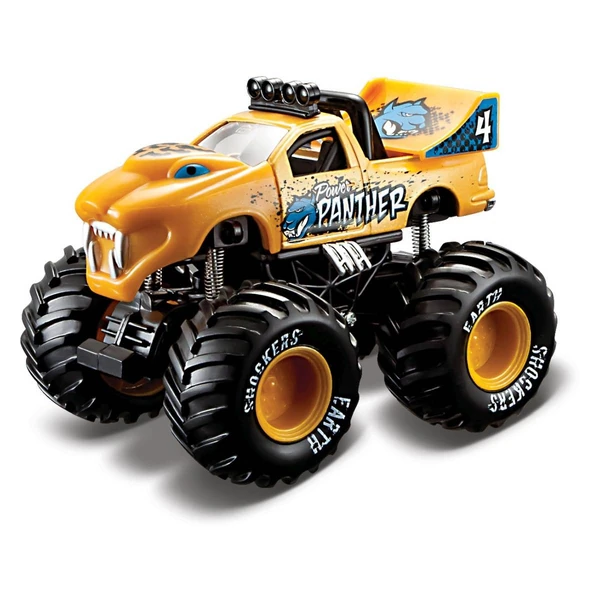 Теренски возила Maisto Earth Shockers, 18 см – Жолт автомобил со крило