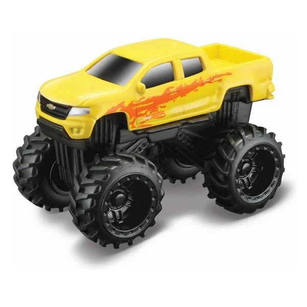 Теренски минивозила Maisto Dirt Demons, 10 см – Жолт пикап
