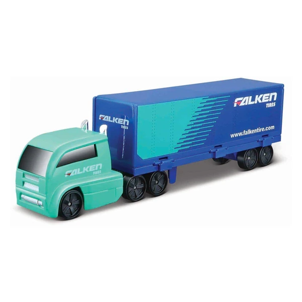 Камиони Maisto Fresh Metal, 1:64 – Тиркизен камион со сина приколка