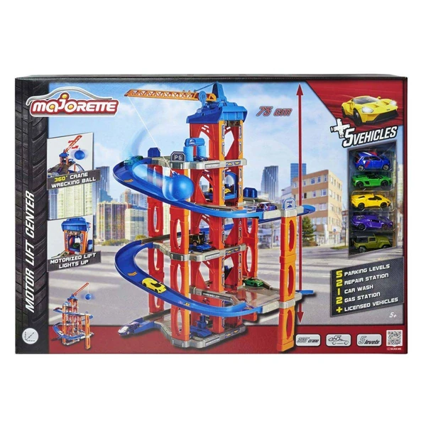 Гаража Majorette Motor Lift Center со 5 автомобили и моторизиран лифт – дополнителен приказ 1