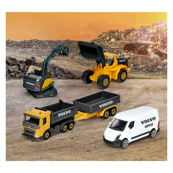 Градилиште Majorette Creatix со 5 Volvo модели, 65 делови – дополнителен приказ 3